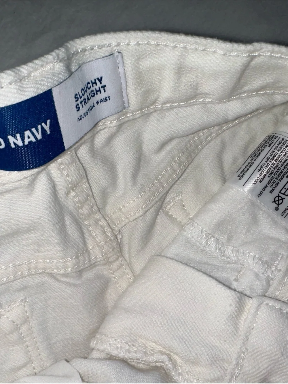 Old Navy Girls Lot of 3 Jean Shorts Size 5 adjustable waist White Blue Denim
